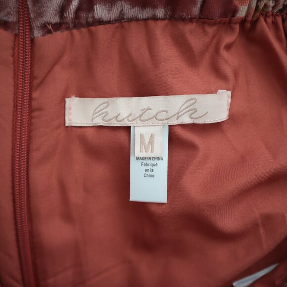 Anthropologie Hutch Velvet Burnout High Waist Wide Leg Floral Pants | M - Picture 3 of 11